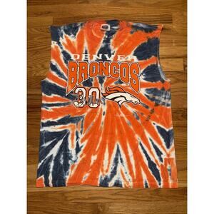 VTG Sport Attack NFL 1999 Denver Broncos Terrell Davis Tie Dye Men’s XL Cut Off